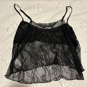 New with tags black lace cami
